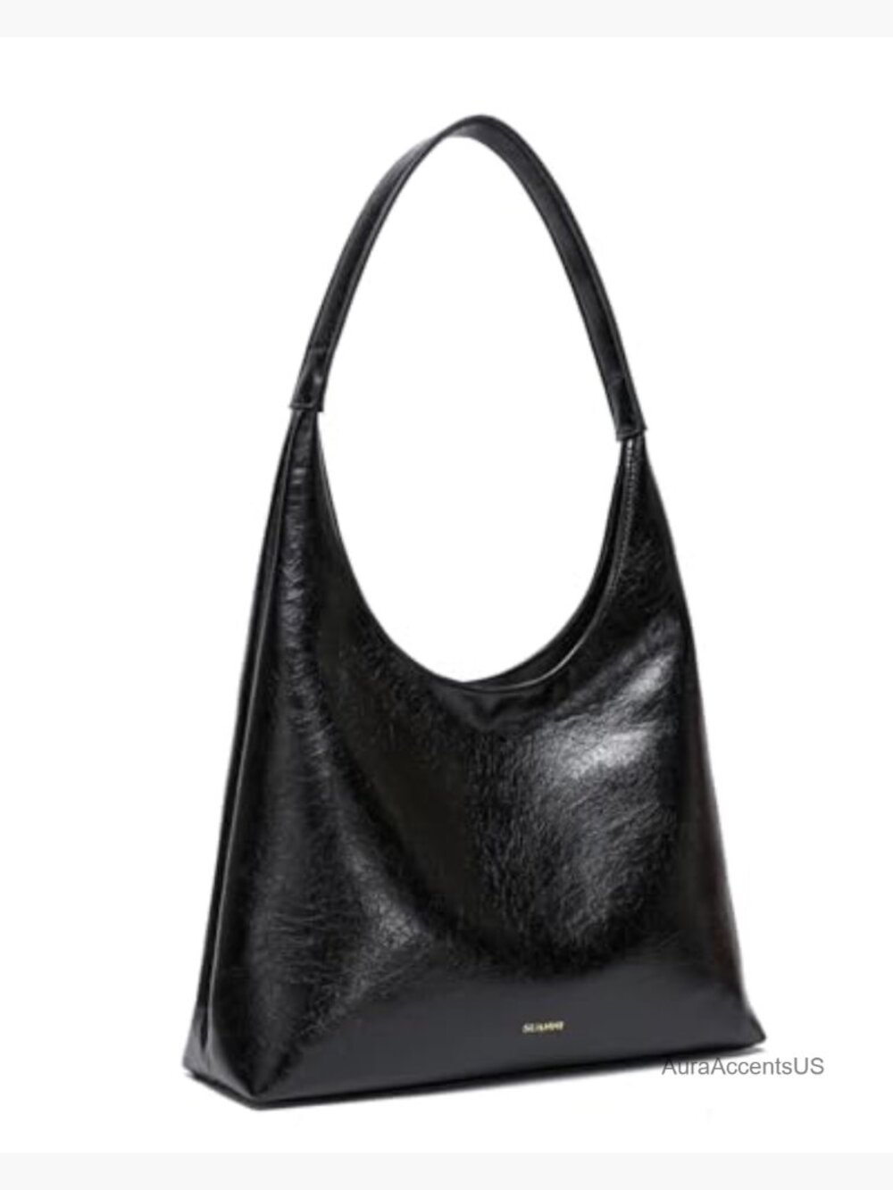 Large Slouchy Shoulder Hobo Tote Bag, Faux Leather Work Purse - Picture 3 of 7